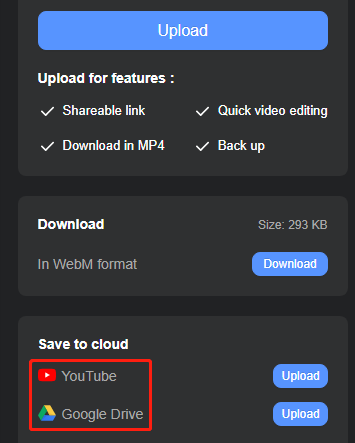 How to move/upload to Youtube or Google Drive – Screenshot Help Center