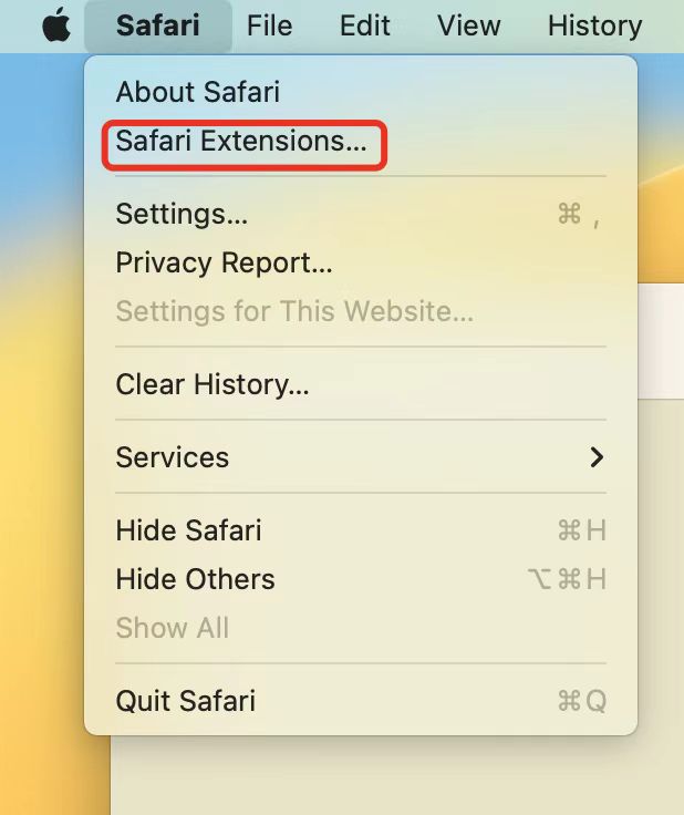 safari add on screenshot
