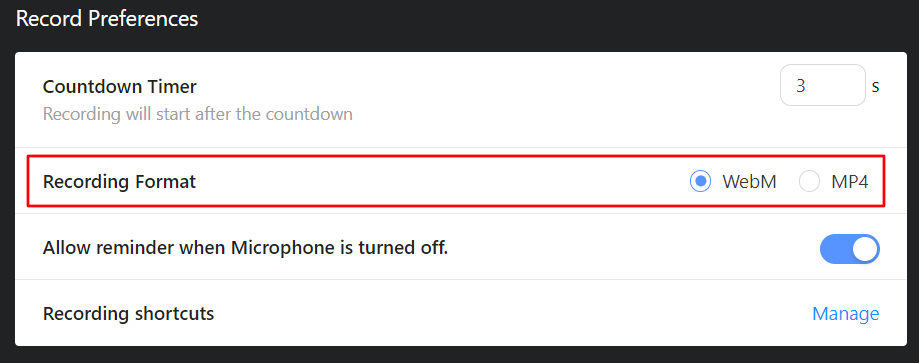 Advantages and disadvantages of recording in WebM and MP4 as well as ...